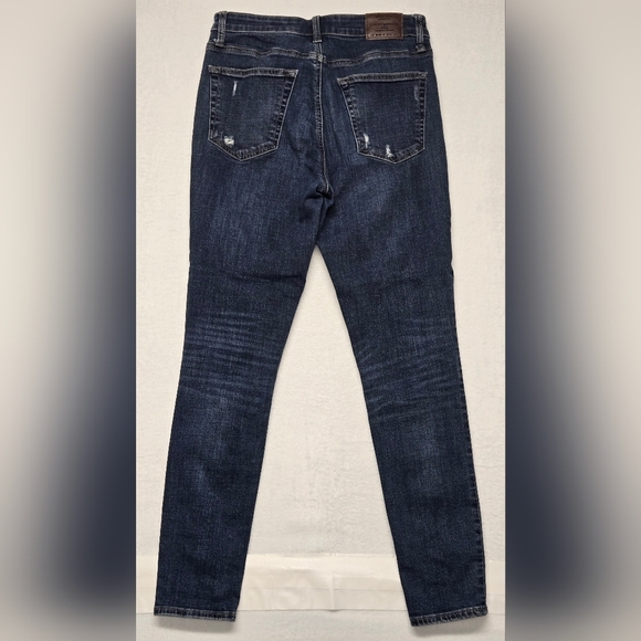 Lucky Brand 6/28 Bridgette Skinny Jeans Stretch Distressed Five Pocket Zipper Fl - Picture 2 of 5